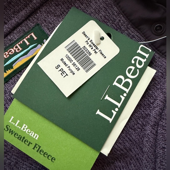 L.L. Bean Mulled Purple Sweater Fleece - Picture 3 of 3